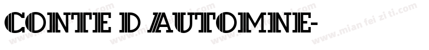 CONTE D AUTOMNE字体转换